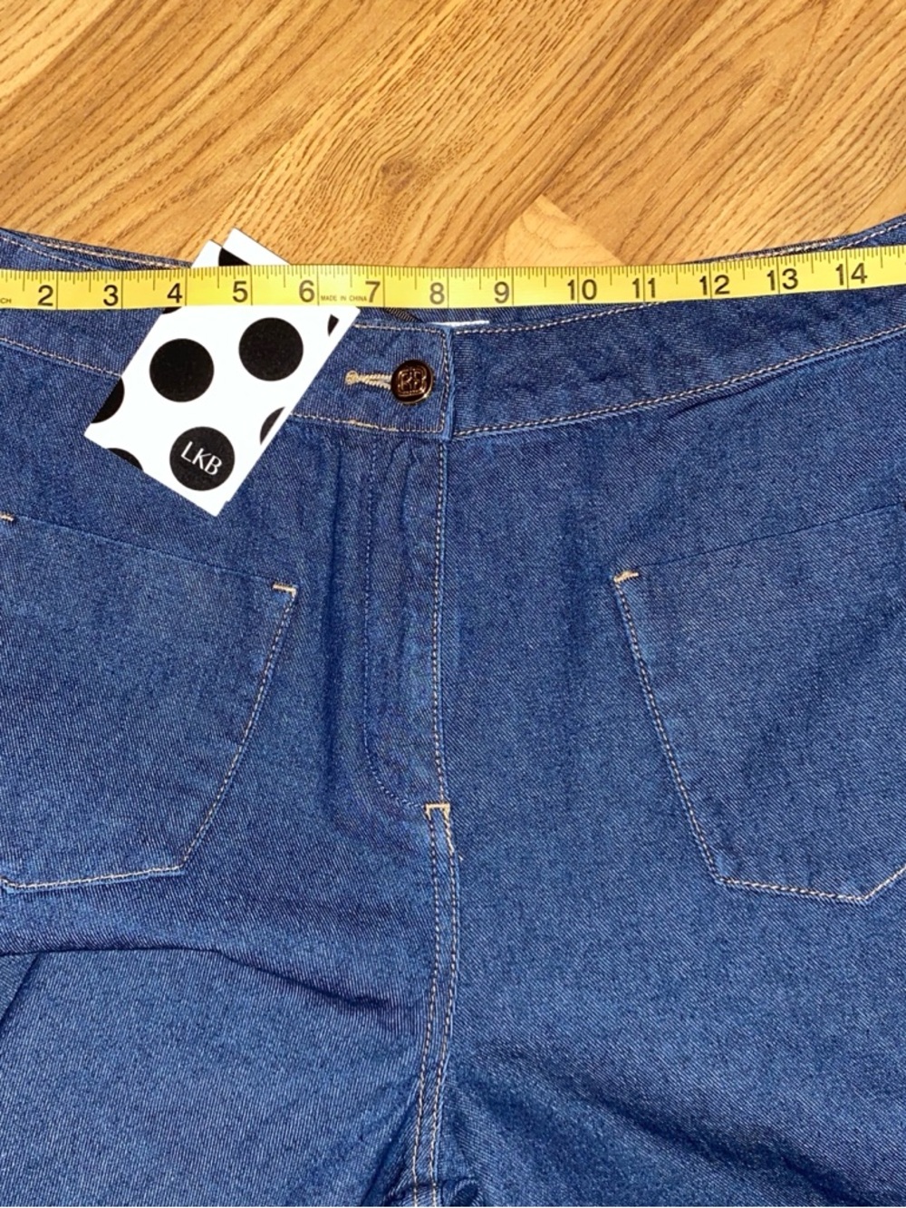 NWT LK Bennett Pip Dark wash wide leg jeans $170 - Picture 8 of 12